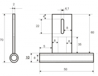 Wellenhalter B 6/8 mit Lager 6 / 8  2x //  1 x Konus