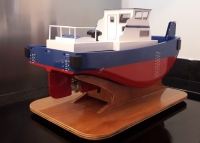 Turtle  working boat GfK Rumpf mit Oberdeck