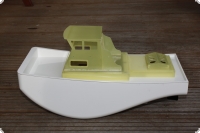 Turtle  working boat GfK Rumpf mit Oberdeck