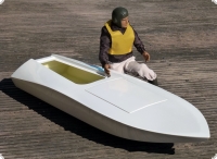 Choppy Fiberglas 1:5 Outboard-Racer model