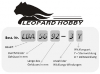 Leopard LBP4092-B/3D  Brushless Motor 4polig 1730kV