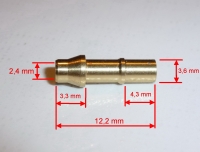 Anschlußnippel mit 3,6 mm / Innen 2,4 mm