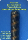 Flexwelle 2,5 / 500 mm links  - Sonderangebot -  Abverkauf