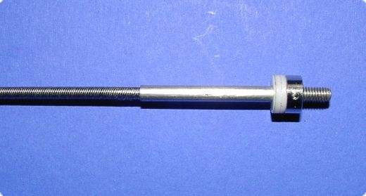 Spare flexshaft 2,5li. with shaft and M4 4mm flexshaft wt. in clockwise rotation.