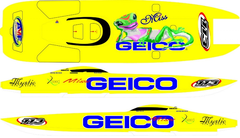 Miss Geico Decal Sheet for 50-70 cm Hulls