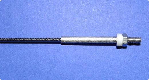 Sparepart Streight shaft 4/M4 metric with 3,2 mm LEFT flexcable