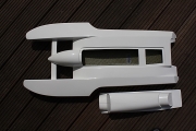 T-5  Hydroplane Fiberglass-Hull white gel coat