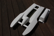 T-5  Hydroplane Fiberglass-Hull white gel coat