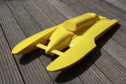 T-5  Hydroplane Fiberglass-Hull white gel coat