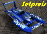 T-5 Hydroplane Fiberglass-Hull blue version PACKAGE KIT