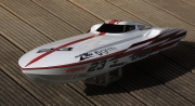 Chief 3-step mono racing boat fiberglas epoxy hull