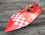 Jumper Fiberglas 1: 5 Outboard mono racer
