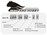 Leopard LBP4092-B/2Y  Brushless Motor 4polig 1390kV