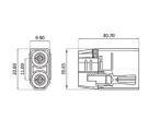 Gold contact XT90 socket/plug pair