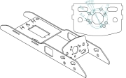 Einbaurahmen  1 f. Motore 355/22 und Servo