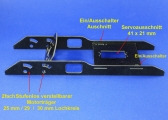 Einbaurahmen  2 f. Motoren mit 25/29/30 mm Lochkreisdurchmesser